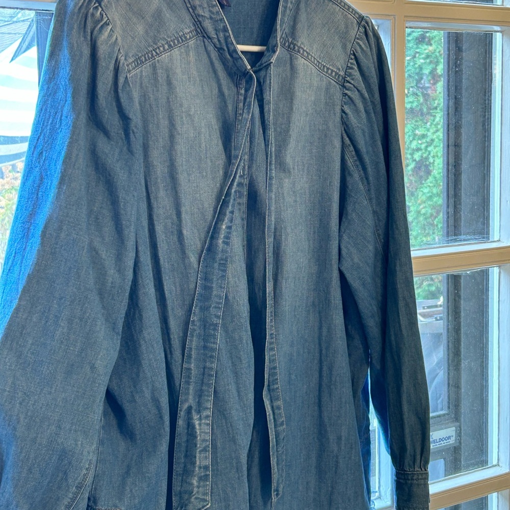 Pilcro Blue Denim Shirt